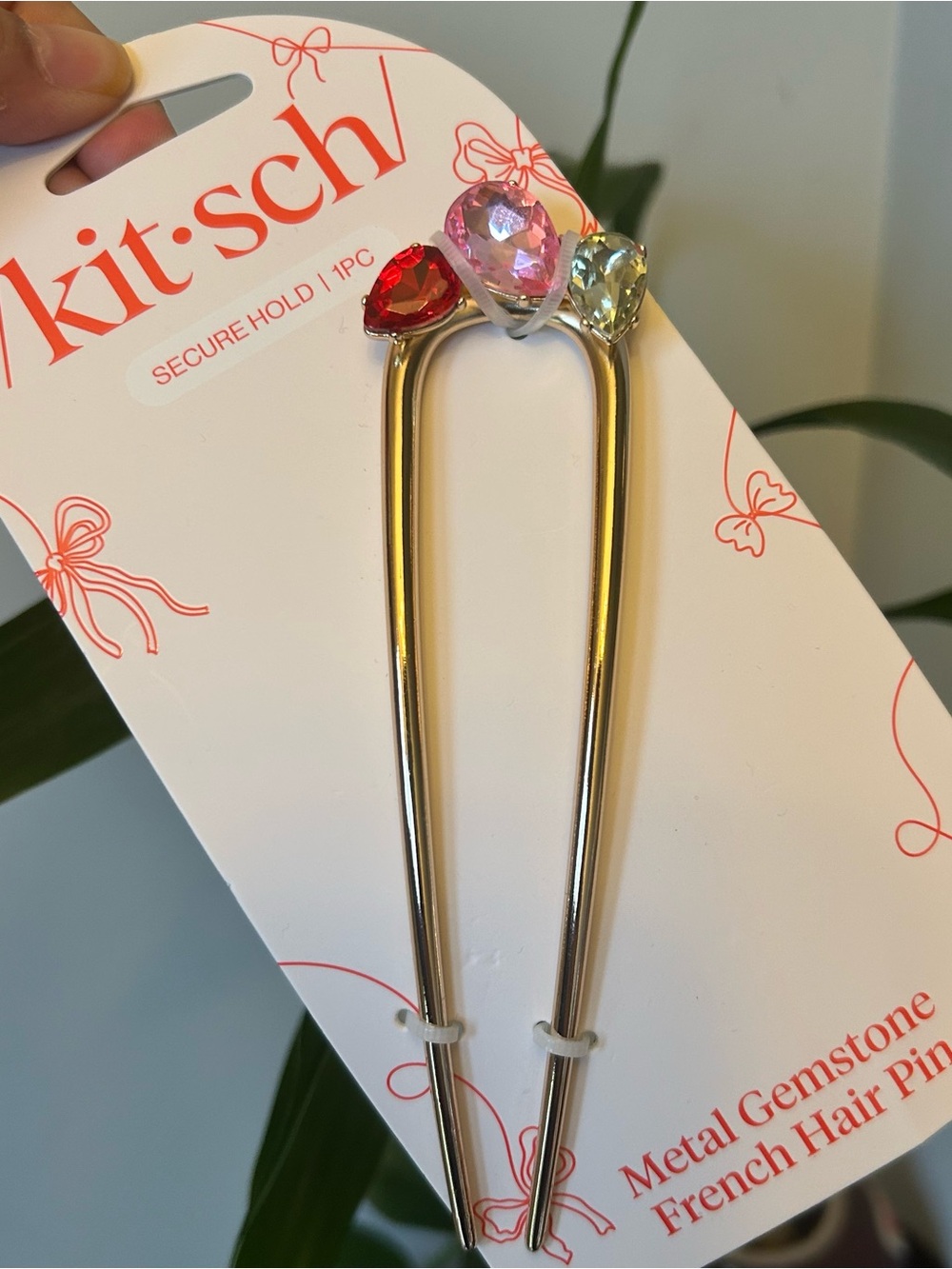 Kitsch Gold French Hair Pin metal gemstone classic princess fairytale hair pin